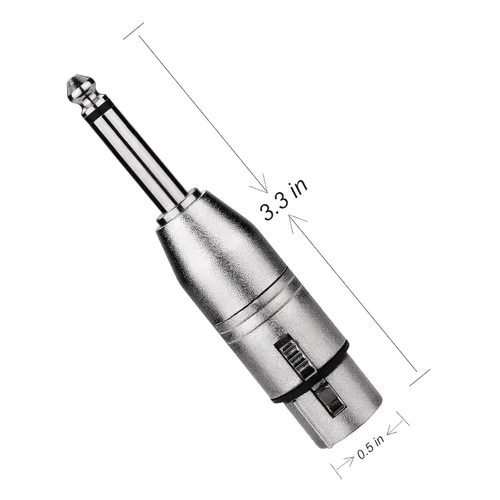Miniatura 4 de Tisino Adaptador XLR hembra a TRS de 1/4 de pulgada, XLR hembra equilibrada a adaptadores macho de 0.250 in de pulgada - 2 unidades XLRF a 1/4" TRS