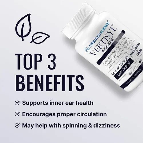 Miniatura 3 de Approved Science VertiSyl - Ginkgo Biloba, jengibre, vitamina D3, BioPerine - 60 Cápsulas - 1 mes de suministro