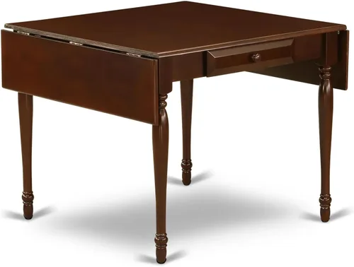 Miniatura 5 de East West Furniture MZDA5-MAH-12 - Juego de comedor de 5 piezas que consta de una mesa de cocina rectangular con gotas y 4 sillas Parson de tela