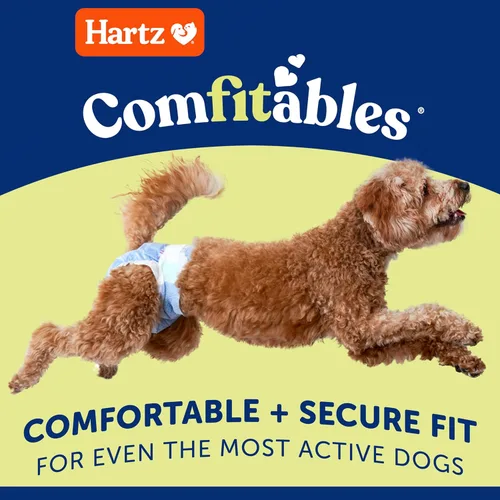 Miniatura 2 de Hartz Pañales desechables para perros, talla M, 32 unidades, ajuste cómodo y seguro, fácil de poner Value Pack
