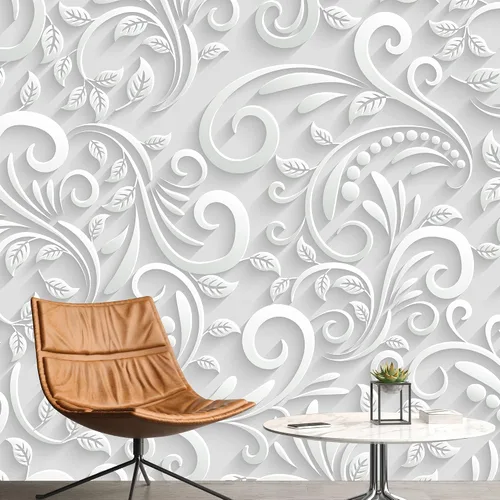 Miniatura 40 de NWT Calcomanía removible de pared/mural blanco pastel azul margarita, naturaleza, desierto, arte digital, arte moderno, decorativo, floral