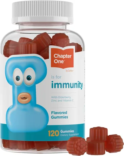 Zahler - Gomitas de apoyo inmunológico Chapter One con vitamina C, zinc y bayas de saúco negro, para niños y adultos (120 unidades), Kosher,