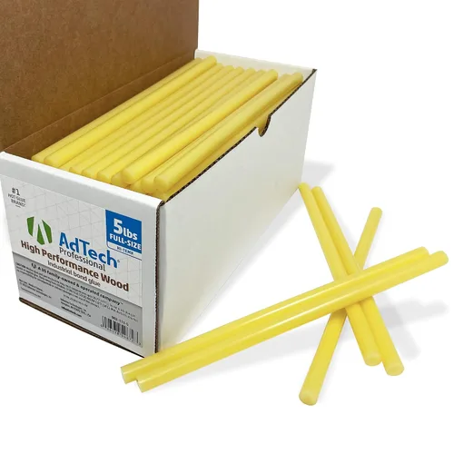 Miniatura 7 de AdTech Pegamento caliente industrial de alta temperatura de madera profesional del alto rendimiento pega 10" ámbar