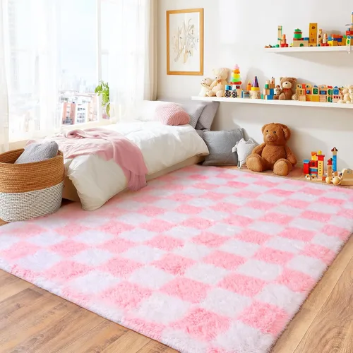 Miniatura 138 de Awaytail Alfombra Esponjosa Lavable 2x3 Pies, Pura Negra Alfombra para Silla de Escritorio Antideslizante, Alfombra Supersuave para Niños