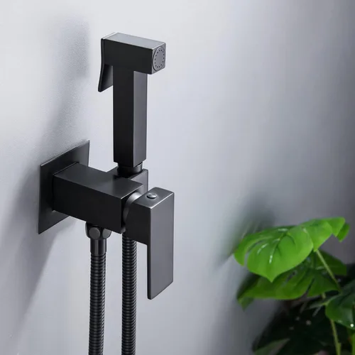Miniatura 2 de SHAMANDA Rociador de Bidé de Agua Tibia para Inodoro con Válvula de Instalación en Bruto de Latón Caliente y Fría, Juego de Accesorio de Bidé Manual