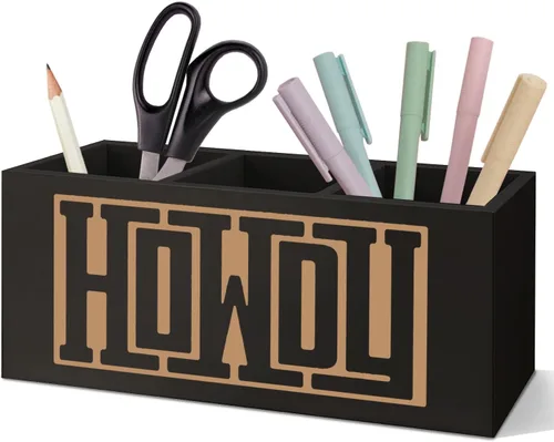 Miniatura 7 de SNNDER Soporte para bolígrafo de decoración de oficina occidental para escritorio, regalos occidentales para mujeres y hombres, organizador de Howdy