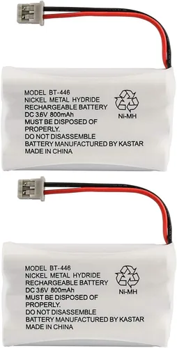 Uniden BBTY0504101 Modelo BT446 - Baterías inalámbricas recargables de hidruro metálico de níquel (paquete de 2) para uso con teléfonos inalámbricos