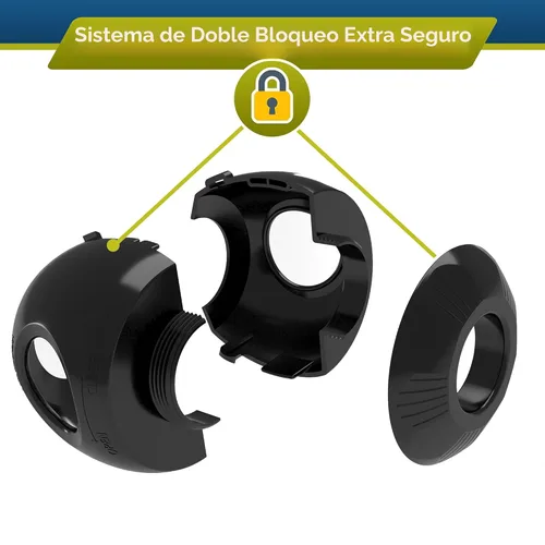 Miniatura 7 de Cubierta para pomo de puerta de seguridad infantil (paquete de 4) Cubiertas de manija de puerta de doble cerradura difíciles de quitar para niños