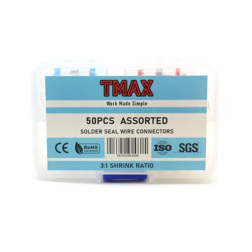 Miniatura 3 de TMAX 50 conectores de alambre de sello de soldadura, conectores de tope termocontraíbles automotrices, manga de soldadura, terminales de cable