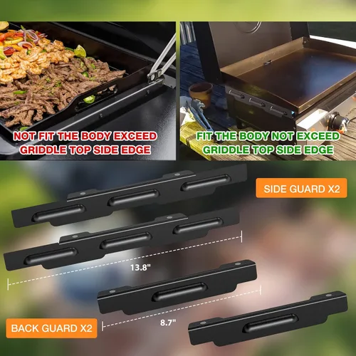 Miniatura 5 de Protector de viento magnético para plancha Blackstone de 22 pulgadas, compatible con accesorios de parrilla Blackstone, bloqueador de viento