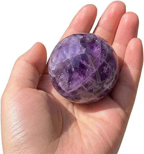 4-5cm/1.57-1.96 pulgadas - Esfera de cristal de amatista natural pulida a mano, esfera decorativa de cristales curativos, bola de cristales