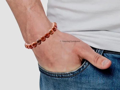 Miniatura 285 de Amazing Gemstone Pulsera de cristal para mujeres y hombres, pulsera de cristal curativo de protección, pulsera elástica con cuentas de piedras