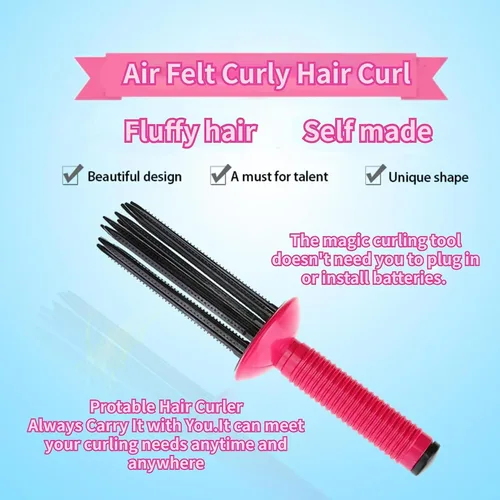 Miniatura 8 de Cepillo definidor de rizos de 17 dientes, herramienta profesional para cabello rizado, salón y hogar (2 piezas)