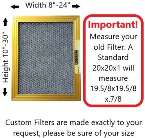 Miniatura 3 de Carter Merv 8 - Filtro para horno y HVAC, electrostático, lavable, alta capacidad de retención de polvo