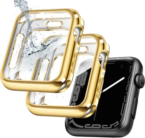 Miniatura 28 de top4cus - Funda ecológica protectora, de TPU suave y flexible, compatible con iWatch Series 5, Series 4, Series 3, Series 2 y Series 1 Dorado