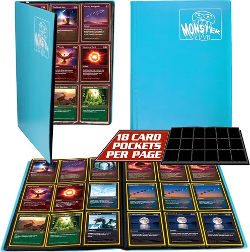Miniatura 17 de Monster - Paquete de 25 protectores de página para tarjetas coleccionables con capacidad para 450 cartas coleccionables y 9 hojas de bolsillo