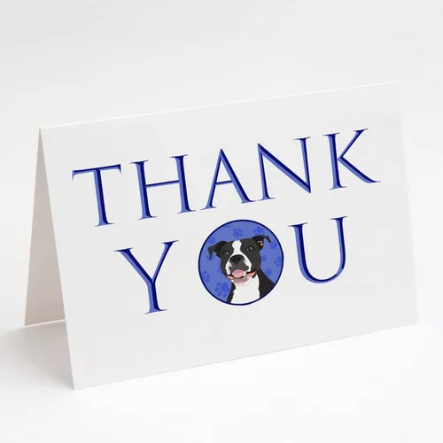 Miniatura 68 de Caroline's Treasures CK8919GCA7P - Tarjetas de felicitación y sobres de agradecimiento tricolor #1, diseño de pastor australiano, color negro, Blanco