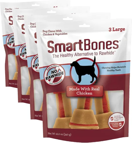 Miniatura 11 de SmartBones Con masticables grandes de pollo real, dale a tu perro un masticable sin cuero crudo para perros, 3