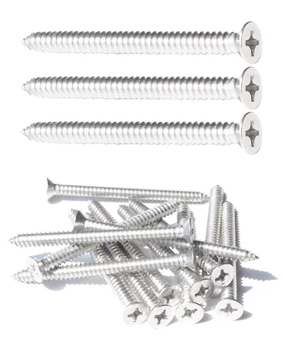 Miniatura 12 de 50 tornillos de madera Phillips de cabeza plana inoxidable #4 x 1-1/4" (32 mm) 18-8 (304) tornillos autorroscantes avellanados de acero inoxidable