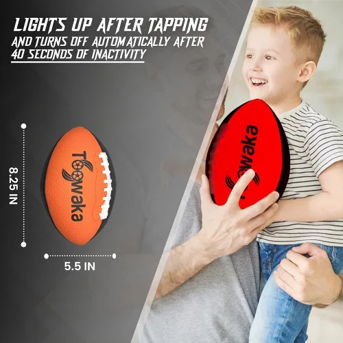 Miniatura 2 de Balón de fútbol con luz para niños, brilla en la oscuridad, con luces LED preinstaladas, pilas incluidas