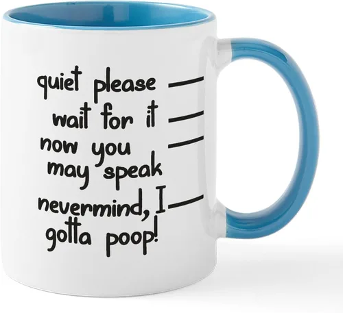Miniatura 51 de CafePress Time To Poop Mugs Taza de café de cerámica de 11 oz (11.0 fl oz)