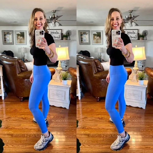 Miniatura 6 de HeyNuts EssentialPure&Plain 78 Leggings, High Waisted Compression Soft Pants Workout Athletic Yoga Pants 25