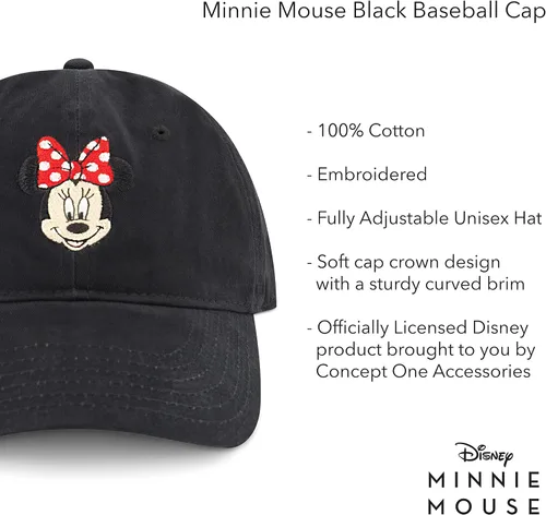 Miniatura 6 de Concept One Disneys Minnie Mouse Bows Embroidered Cotton Adjustable Dad Hat with Curved Brim