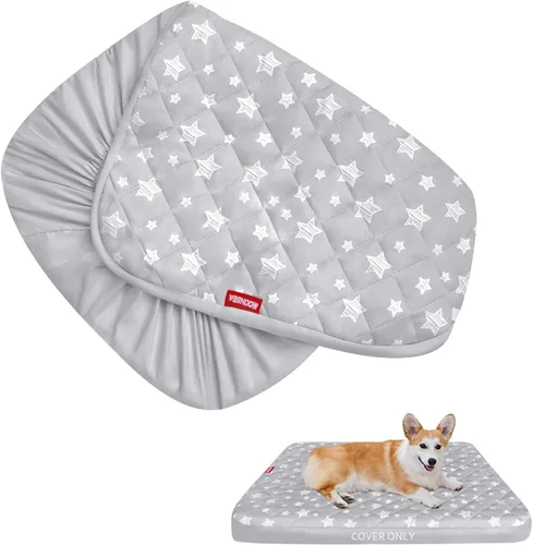 Miniatura 13 de Fundas impermeables de repuesto para cama de perro, lavables y fáciles de quitar, funda acolchada silenciosa para cama de mascotas, bonito estampado