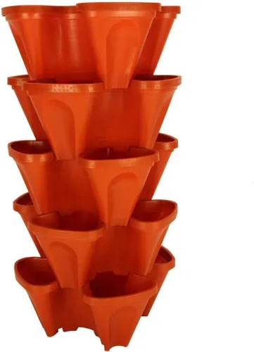 Miniatura 5 de Macetas apilables en vertical para jardinería, tamaño grande, de Mr. Stacky, haz crecer las plantas utilizando un espacio limitado y un mínimo