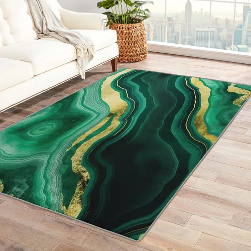 Miniatura 16 de Alfombra de los años 70 y decoración del hogar, alfombra de sala de estar, alfombras retro onduladas para dormitorio, alfombras lavables, alfombra