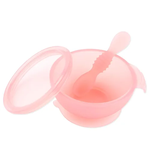 Miniatura 21 de Bumkins Tazón Disney Mickey Mouse, juego de alimentación de silicona con succión, incluye cuchara, elementos de entrenamiento para el destete guiado