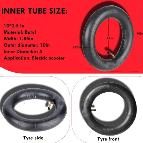 Miniatura 4 de Neumático de scooter eléctrico, neumático exterior interior todoterreno de 10 pulgadas 10 x 3.0, 255 x 80, antideslizante, resistente al desgaste