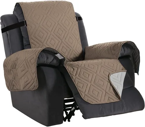 Miniatura 5 de H.VERSAILTEX Funda reversible para silla, protector de muebles antideslizante, resistente al agua, con correas elásticas de 2 pulgadas