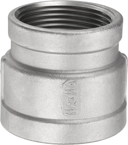 Miniatura 12 de HARFINGTON Acoplamiento Reductor 1-1/2" x 1" NPT Roscado Hembra 304 Acero Inoxidable Reductor Cónico Conexión de Tubería Fundida Adoptado para Tubo