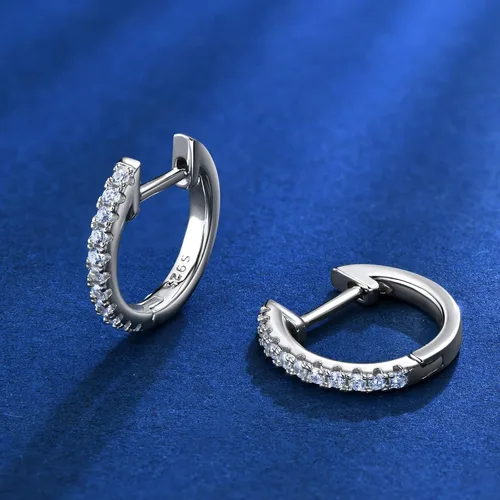Miniatura 2 de Aretes de plata de ley 925 para mujer, aretes de aro de circonita cúbica 5A, regalos de joyería para ella