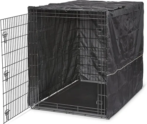 Miniatura 5 de MidWest Homes for Pets - Funda XXL para jaula de perro, cubierta de perrera de poliéster negro para privacidad, apta para la mayoría de jaulas