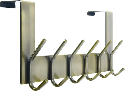 Miniatura 18 de WEBI - Perchero de 6 ganchos para abrigos, para colgar sobre la puerta, ideal para colgar toallas, ropa y abrigos en la puerta del baño Blanco