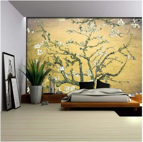 Miniatura 11 de Wall26 - Papel tapiz en color cobre con estampado de "Almendro en flor" de Vincent Van Gogh