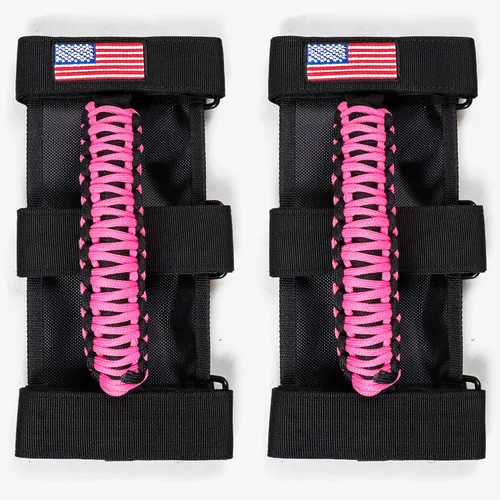 2 asas de agarre para barra antivuelco, mango de agarre de paracaídas para Jeep Wrangler YJ TJ JK JL y Gladiator JT 1955-2022 UTV ATV, apto para