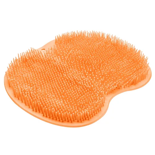 Miniatura 8 de Tapete de Limpieza de Pies para Ducha, Limpiador de Espalda Montado en la Pared, Almohadilla Exfoliante para Baño, Copas de Succión Negro