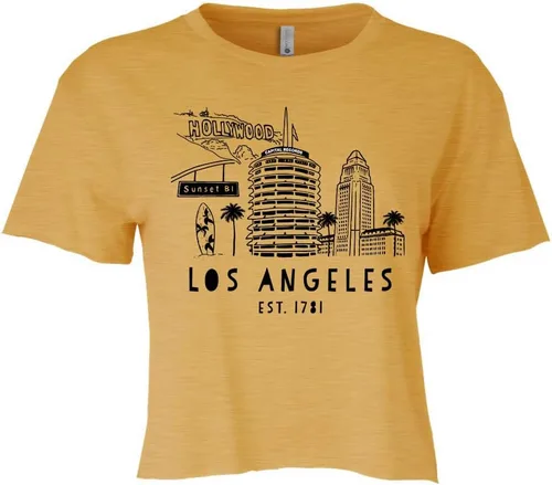 Miniatura 50 de Cute Women's Screen Location Printed Crop Tee, Shirts With Sayings