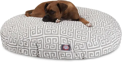 Miniatura 12 de Majestic Pet Products - Cama redonda pequeña para perros con rayas verticales negras para interiores y exteriores, con funda extraíble y lavable