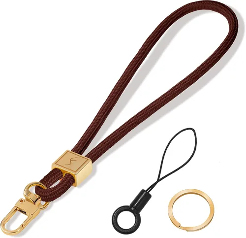Miniatura 14 de Fishent Cordón para llavero, bonito soporte para llavero, cordón de muñeca tejido mejorado para llaves, correa de muñeca llavero para mujeres