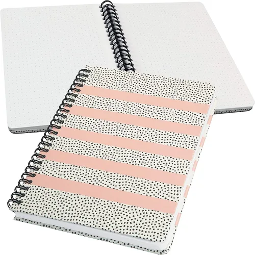 Miniatura 7 de SIGEL JN602 Spiral Notebook Básico, A5, punteado, tapa dura, patrón de malabarismo, azul - Jolie