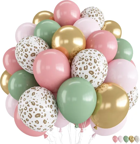 Miniatura 20 de Jobkoo Globos Azules y Blancos, 60 Pzs Globos de Látex Pastel Azul Bebé Plateado de 12 Pulgadas con Globos de Confeti Metálico Globos de Graduación