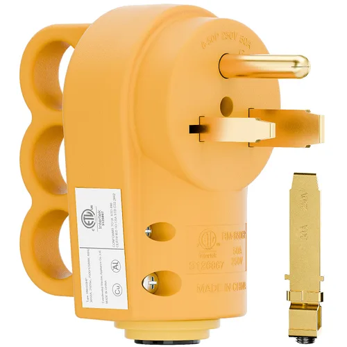 2-en-1 Enchufe soldador Nema 6-50P/6-30P, enchufe macho de 3 clavijas 30A/50A 250V, enchufe soldador 30A con certificación ETL, enchufe soldador 50A