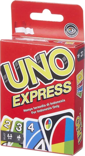 UNO, Mattel 56 Card Express - Juego de cartas para niños, adultos y noche de juegos,