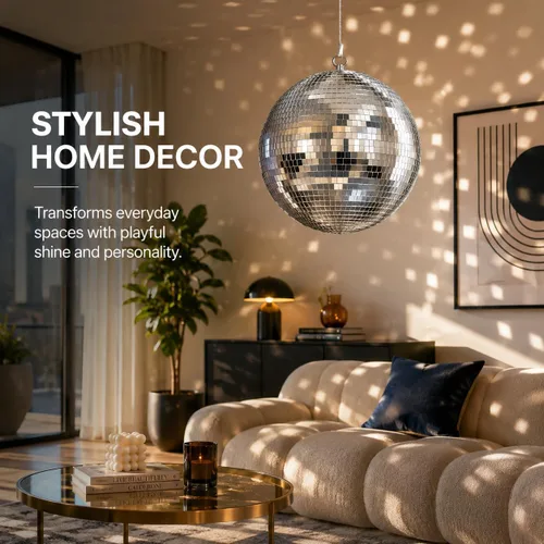 Miniatura 6 de Youdepot Bola de Discoteca Grande de 16 Pulgadas – Bola de Espejo Colgante Grande Decoración de Bola de Discoteca para Decoraciones de Fiestas