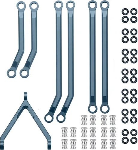 Maleonn Enlaces de alta holgura RC LWB de 5.256 in de aleación de aluminio para acoplamiento axial SCX24 de 1/24 de control remoto AXI90081 AXI00004