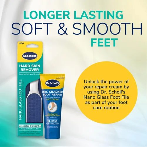 Miniatura 10 de Dr. Scholl's Lima de pie de nano cristal para eliminar la piel dura, removedor de callos de pies, limpiador de pies duradero, removedor de piel